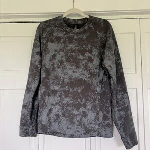 Black Patterned Lululemon Crew Neck